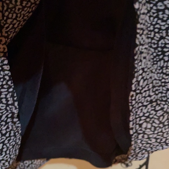 Zara Black/White Animal Print W/Gold Stripes Mini Skirt Embellished WBelt Scarf - Picture 8 of 16